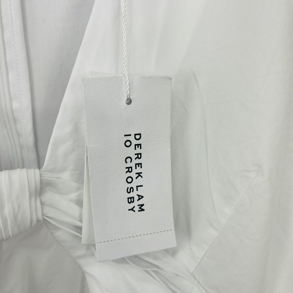 Derek Lam 10 Crosby NWD Noe Blouse Optic White Sz 16 Quiet Luxury - Picture 5 of 16